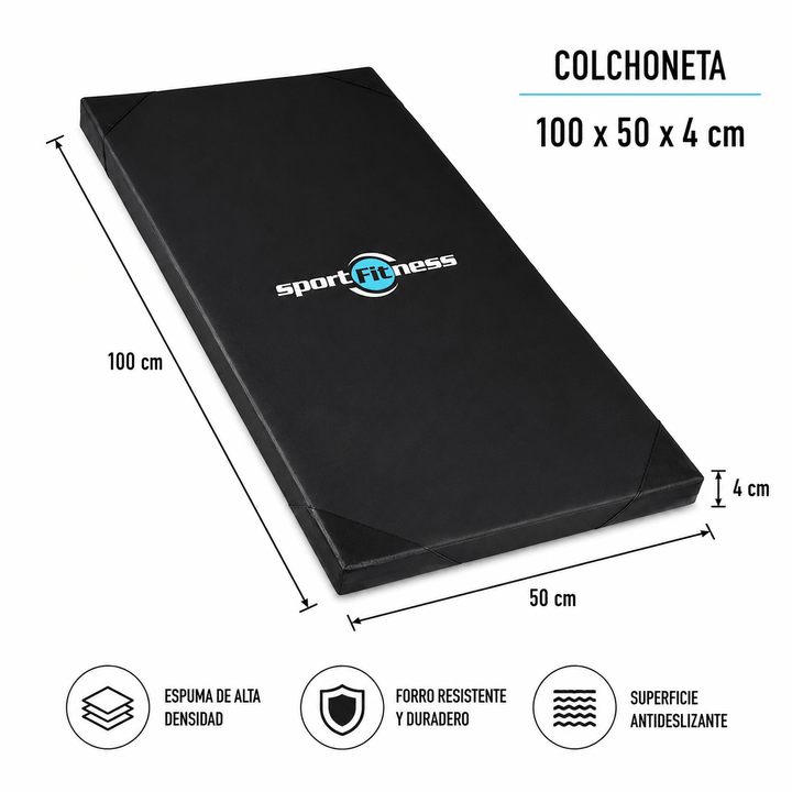 Colchoneta 100 x 50 x 4 cm Sportfitness